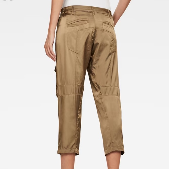 NWT G-Star Women’s Boxxa 3D Mid Waist Army Green Boyfriend Cargo Pants Sz 23/30 - Picture 2 of 16